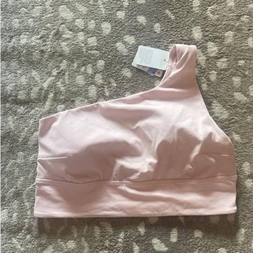 One-Shoulder Pink Sports Bra